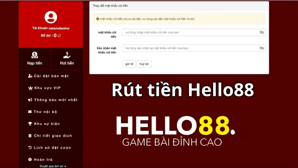 Các Bước Rút Tiền Tại Helo88